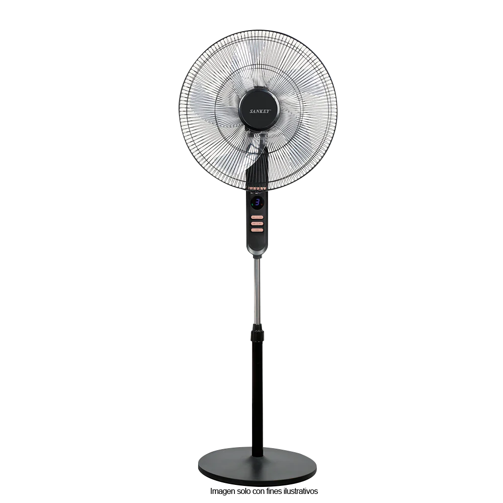 Abanico 18" pedestal FN18ST25RC Sankey, 3velocidades 5 aspas