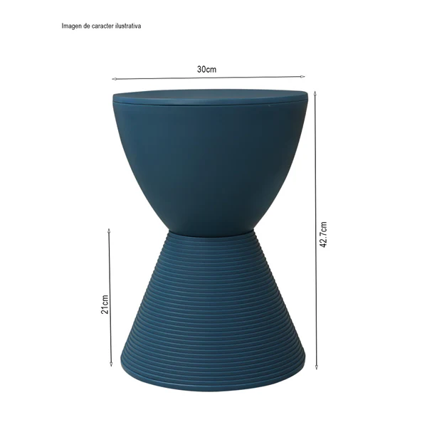 Banco plástico TEAL RUL-767CTE de polipropileno color dark teal - Image 3
