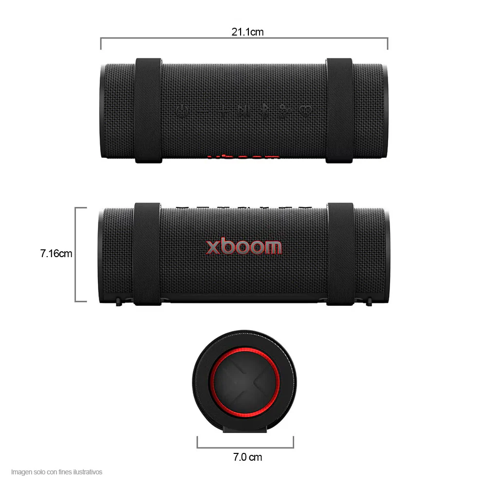 Bocina portátil XBoom Grab LG 20W bluetooth color negro - Image 3