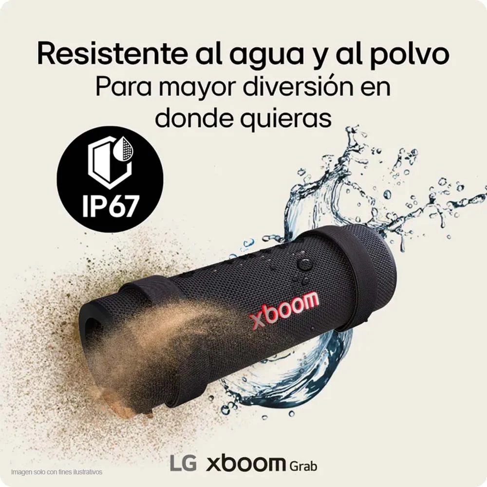 Bocina portátil XBoom Grab LG 20W bluetooth color negro - Image 5