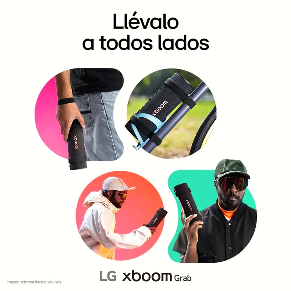 Bocina portátil XBoom Grab LG 20W bluetooth color negro - Image 6