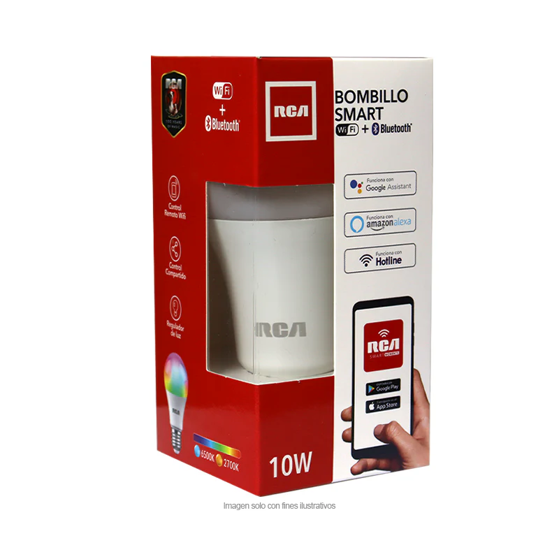 Bombillo Smart Wi-fi + Bluetooth RLSMA60 RCA, potencia de 10W, RGB. - Image 2