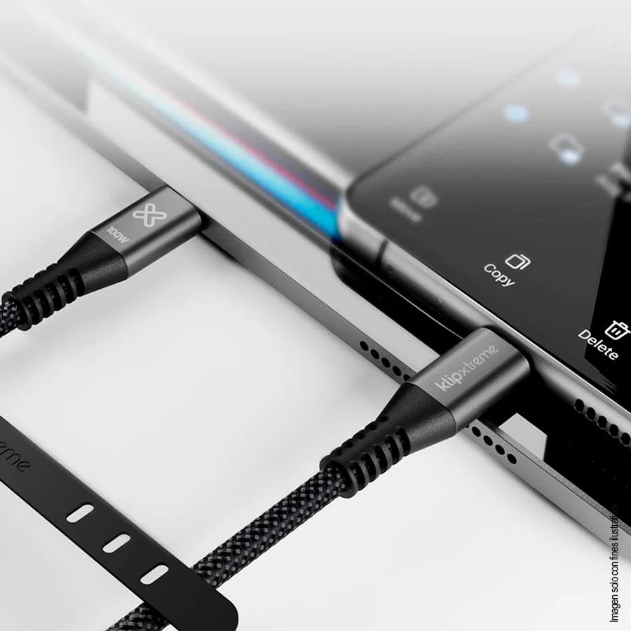 Cable USB-C TO USB-C CABLE 30W KAC-250-6FT KLIP para carga ultrarrápida - Image 3