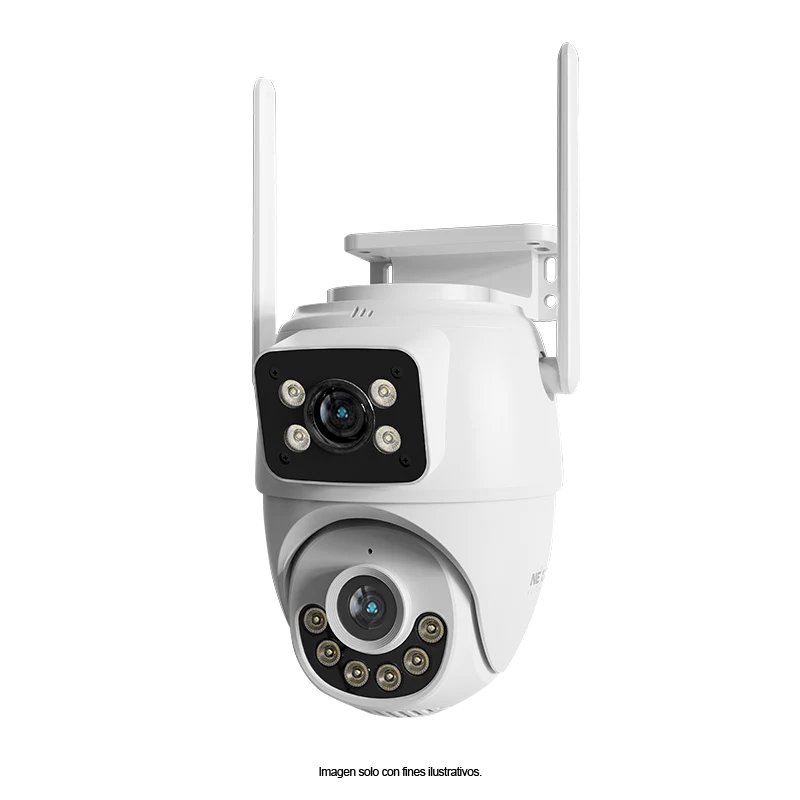 Cámara inteligente NHC-OP30DL Nexxt, Doble lente PTZ Dual, 2K + salida RJ45. IP65.