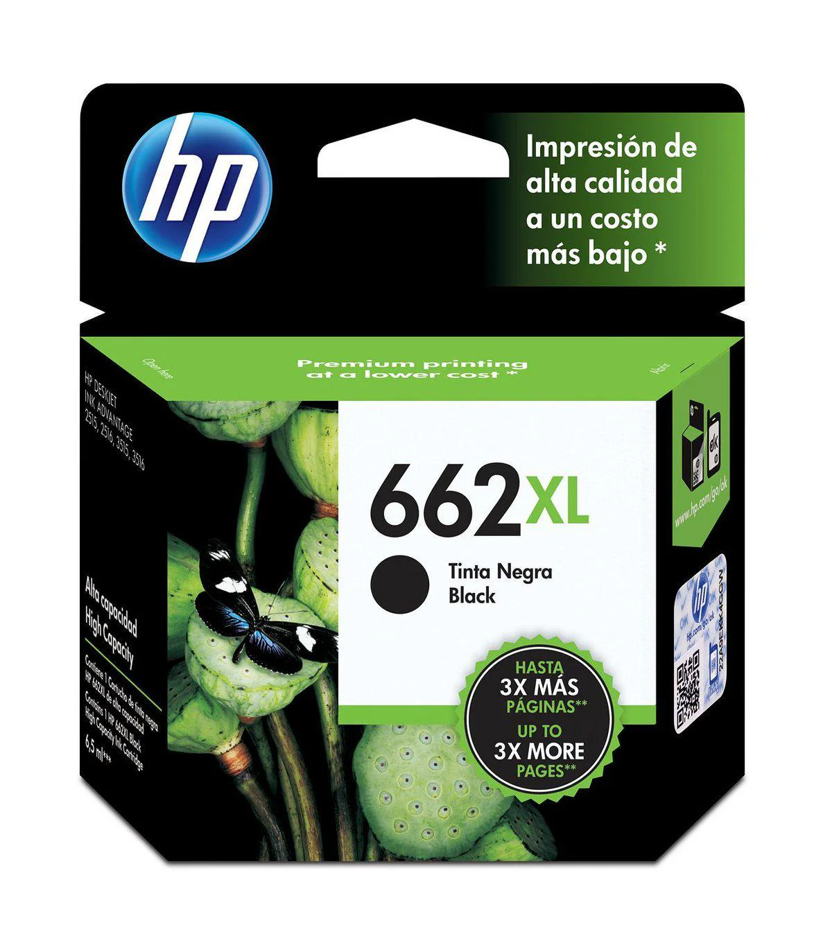 Tinta Cartucho Negro XL HP 662 - Image 4