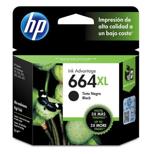 Tinta Cartucho Negro XL HP 664