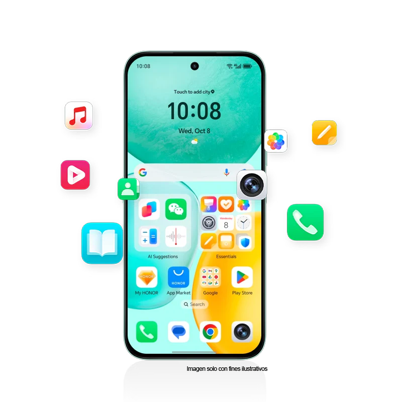 Celular Honor X6C en color Azul Cian, Dual card, 8GB + 256GB - Image 6