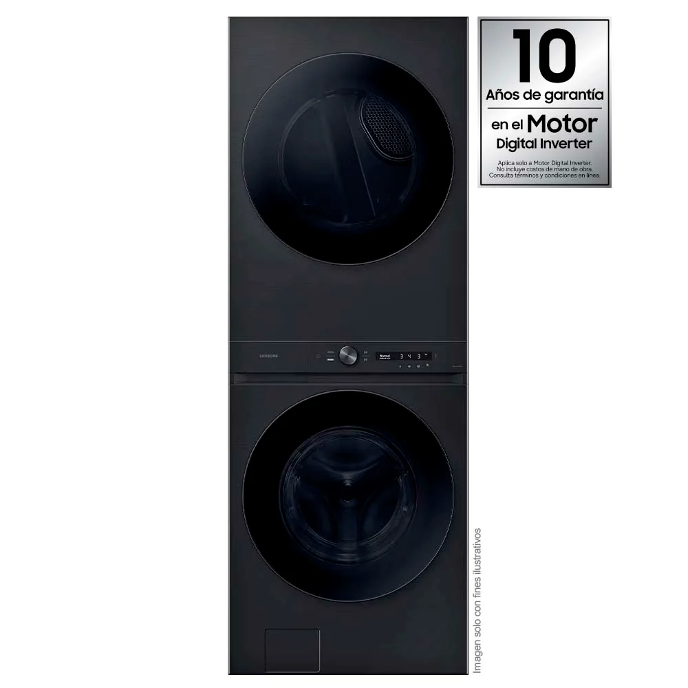 Centro de lavado WH22DBH570EVAP 22kg Samsung carga frontal Tecnología Smart, auto dispensador super velocidad.