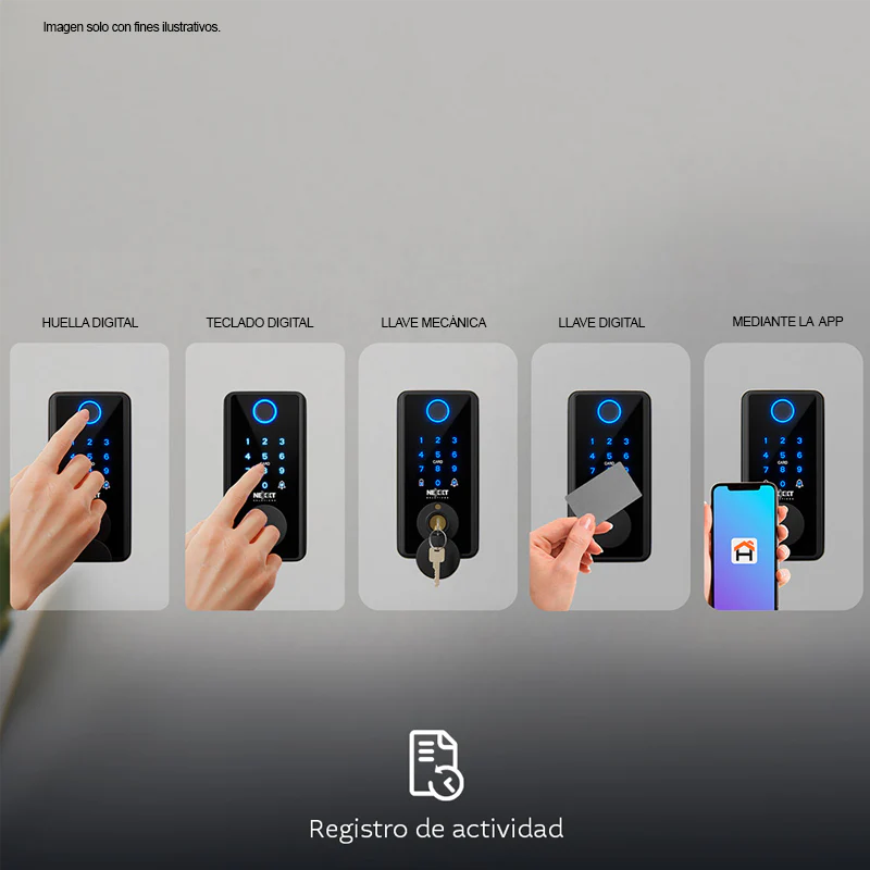 Cerradura inteligente Wi-Fi Modelo NHS-D150 BKT Color negro. Nexxt - Image 5