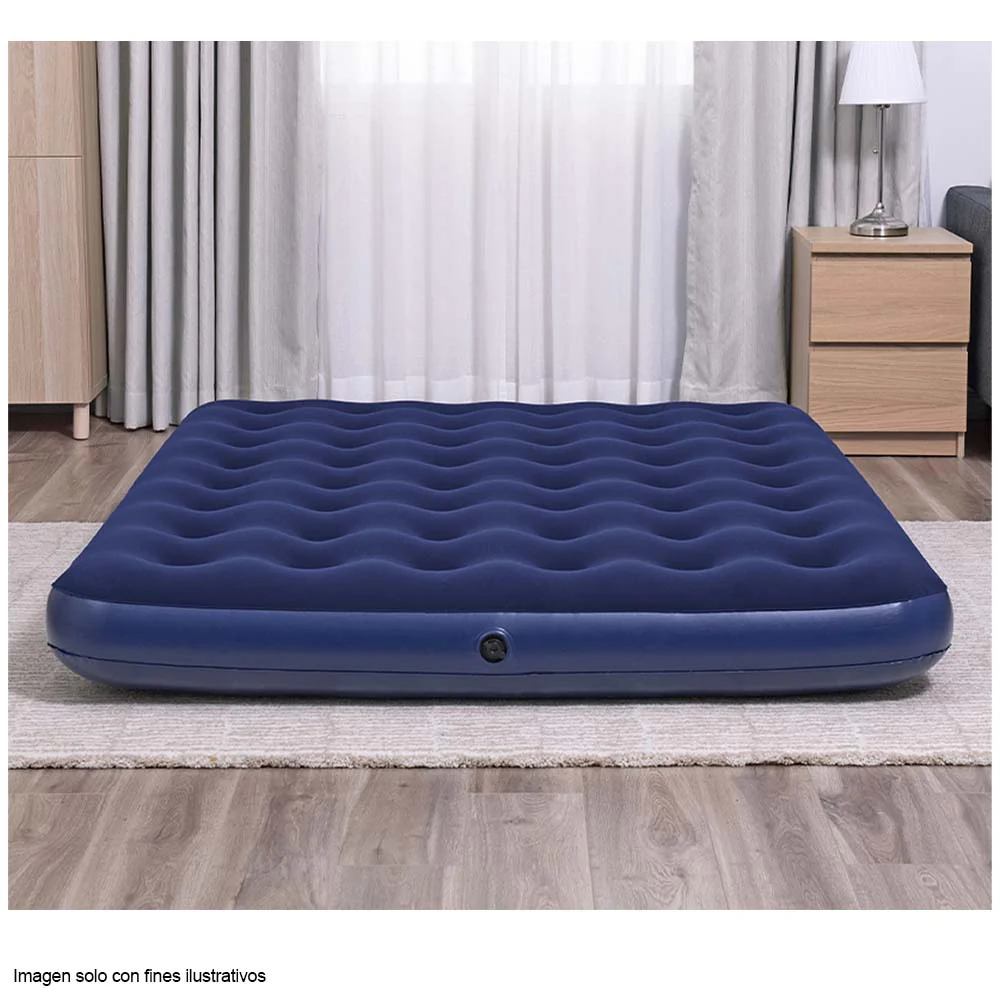 Colchón inflable 67003 tamaño Queen 80x60 pulgadas, superficie flocada - Image 2