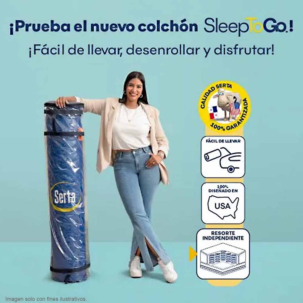 Colchón SleepTo Go Semi (2S) tamaño Queen I-5467 Serta - Image 3
