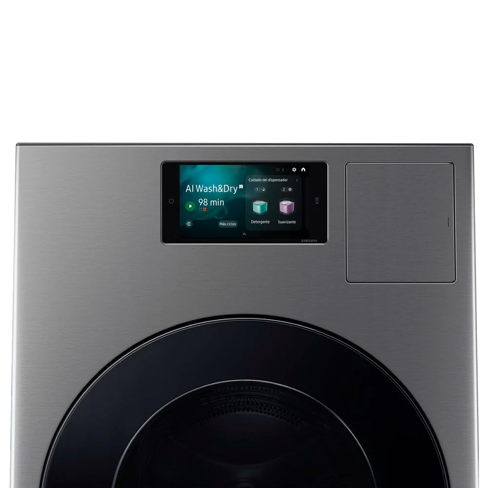 Lavadora y secadora WD26DB8995BZAP eléctrica 26kg de lavado y 15 kg de secado Samsung de carga frontal color gris - Image 3