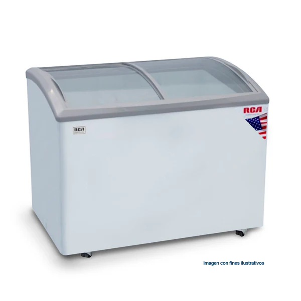 Congelador horizontal 12 PC modelo RCIF12DA RCA, tapa de vidrio, uso comercial
