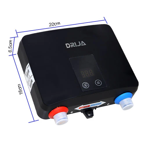 Calentador de agua eléctrico CLTE6KW Drija 220V 6.5W 8.5L/min panel digital tarjeta electrónica inverter - Image 3