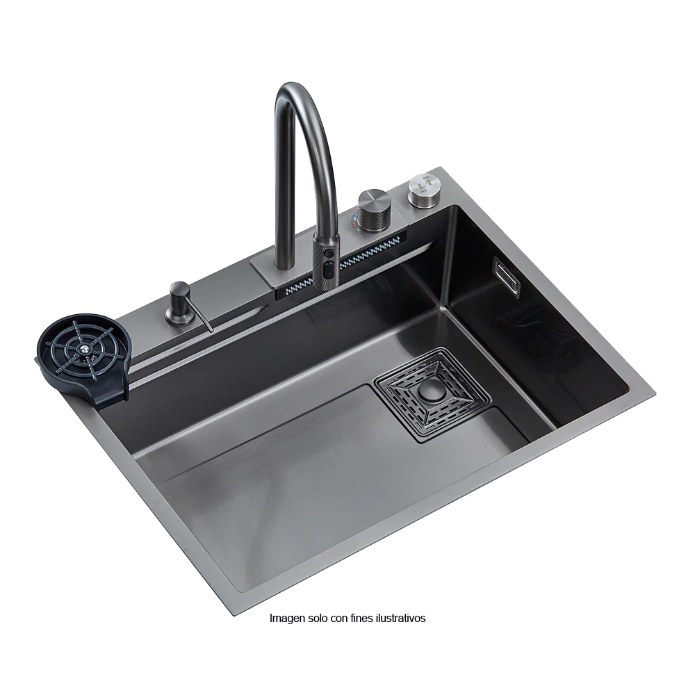 Fregador de lujo, 68 cm, CIRELLA 68, Drija, acero inoxidable satinado 304 - Image 2