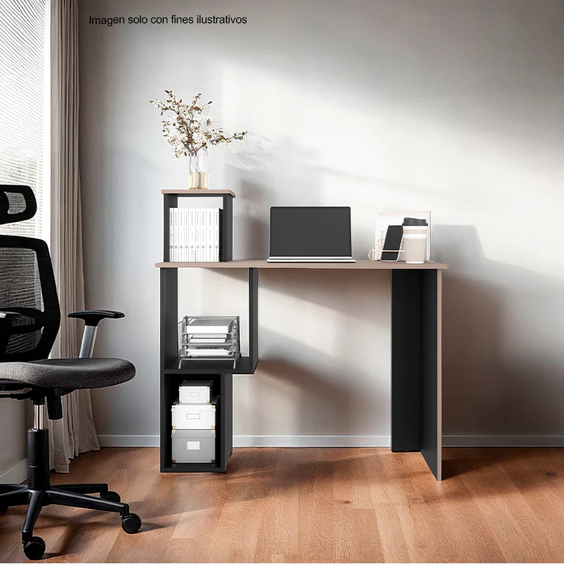 Escritorio Newvillet EWB 12658 color Wengue + bardolino wengue
