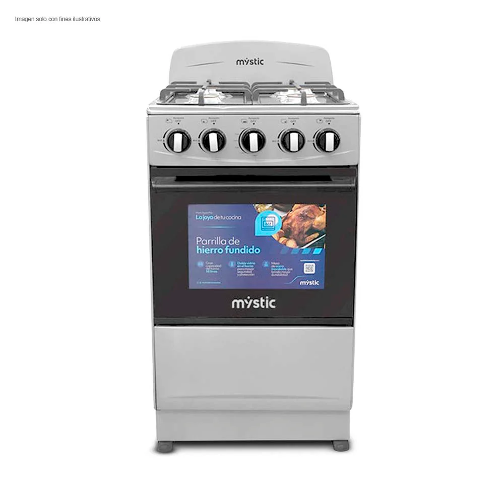 Estufa a gas 20" 4 quemadores MY-ST4QZ921-PHCC-GY color gris MYSTIC. - Image 2