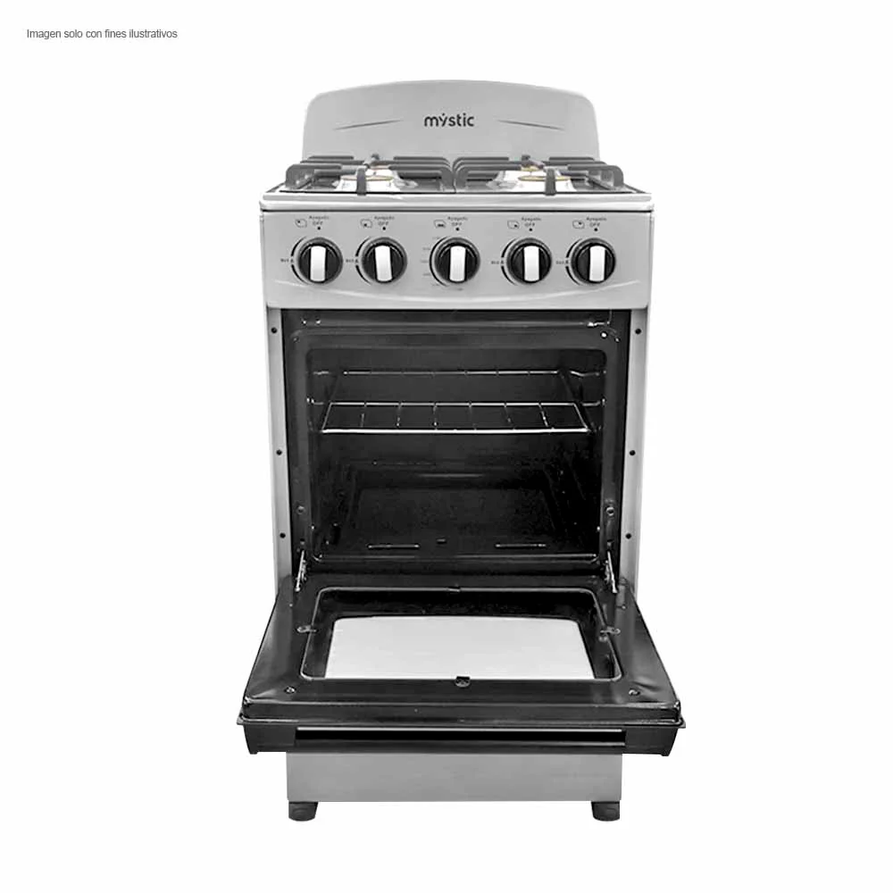 Estufa a gas 20" 4 quemadores MY-ST4QZ921-PHCC-GY color gris MYSTIC. - Image 4