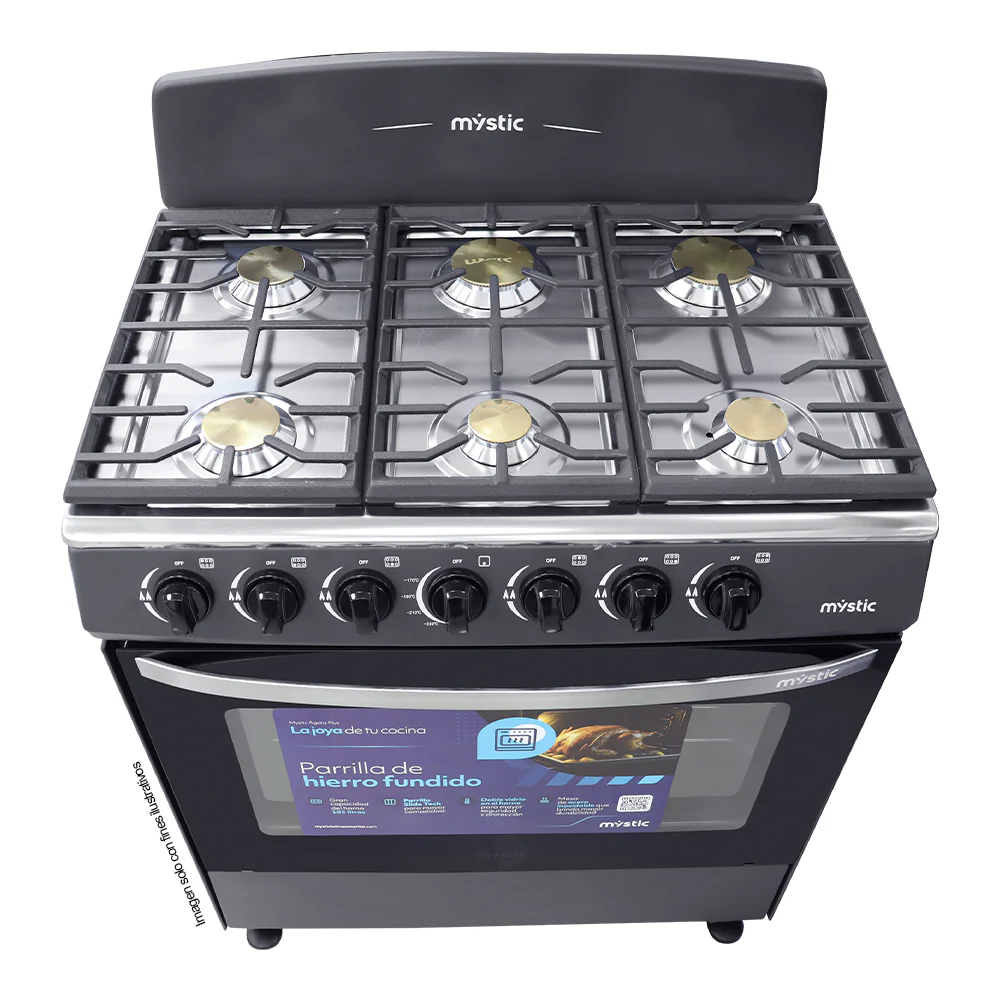 Estufa a gas 30" 6 quemadores AGATA PLUS MY-ST6Q750-PHSC-GY Mystic - Image 5