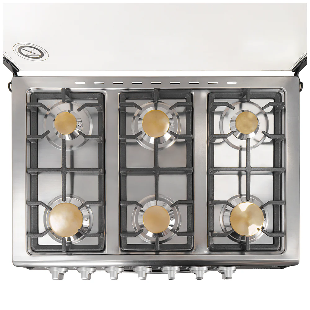 Estufa a gas 30" Agata Plus MY-ST6Q750-PHSC-B, Mystic, 6 quemadores - Image 3