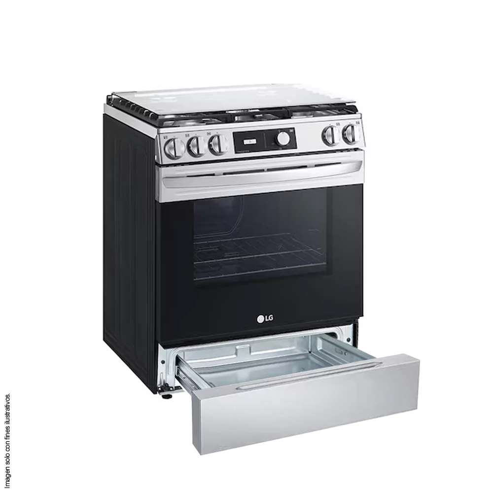 Estufa a gas 30" LRGL5841S, LG 5 quemadores horno 5.8pc Tecnología de limpieza EasyClean - Image 6