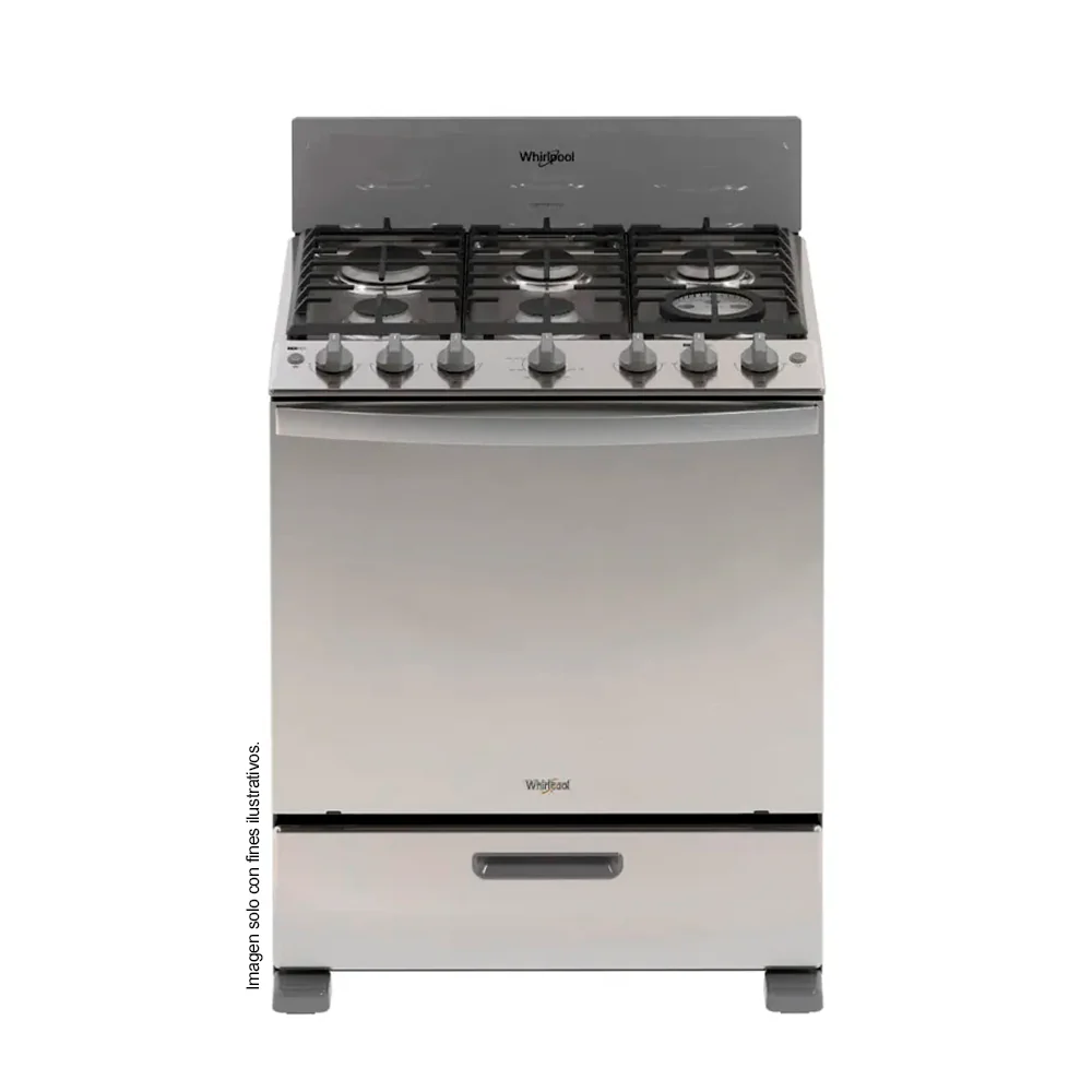 Estufa a gas 30" LWFR5050S Whirlpool, Horn con AirFryer