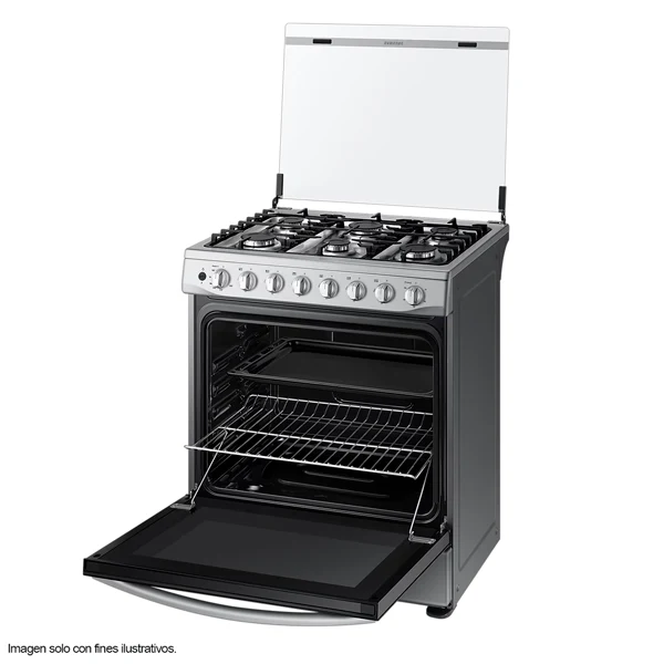 Estufa a gas de 30" de 6 quemadores NX52T5511LS/AP Samsung mesa de acero inoxidable y tapa de vidrio - Image 3