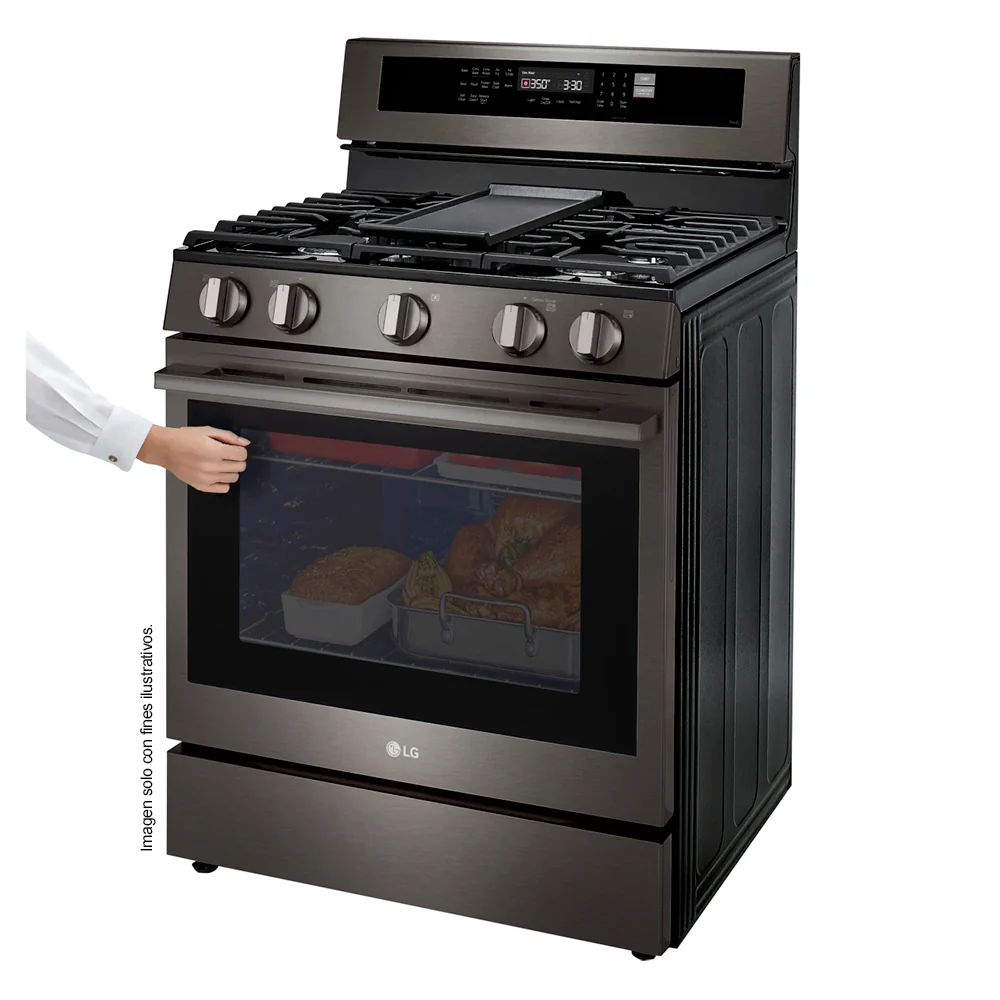Estufa a gas de 30", modelo LRGN6325X LG, 5 quemadores, con modo Air Fry, sistema Easy Clean - Image 3