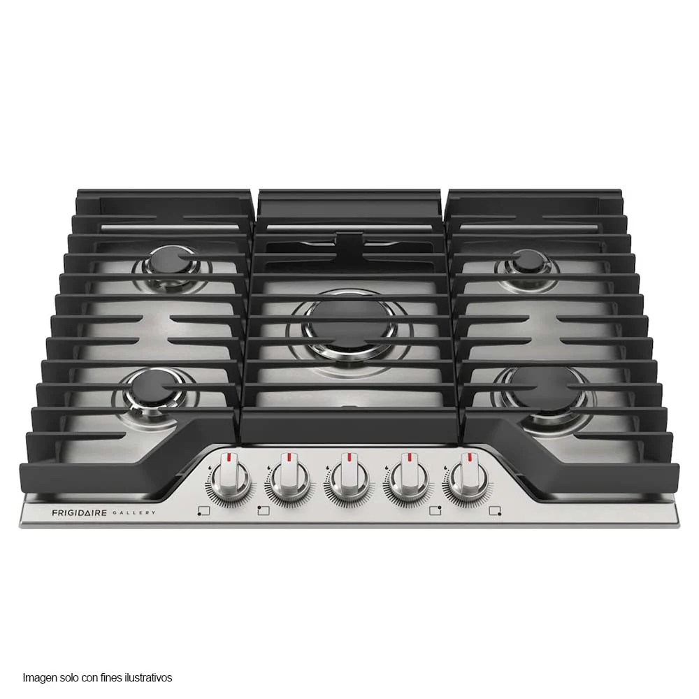 Estufa de 30" a gas empotrable GCCG3048AS 5 quemadores, acero inoxidable Frigidaire