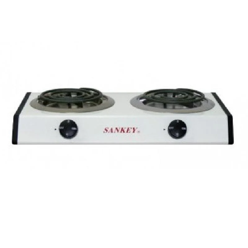 Cocina eléctrica de mesa, 2 hornillas, ES-201, Sankey, blanco