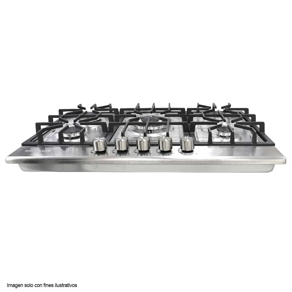 Estufa empotrable a gas de 30" NPCT-76PROKD Nisato, 5 quemadores acero inoxidable