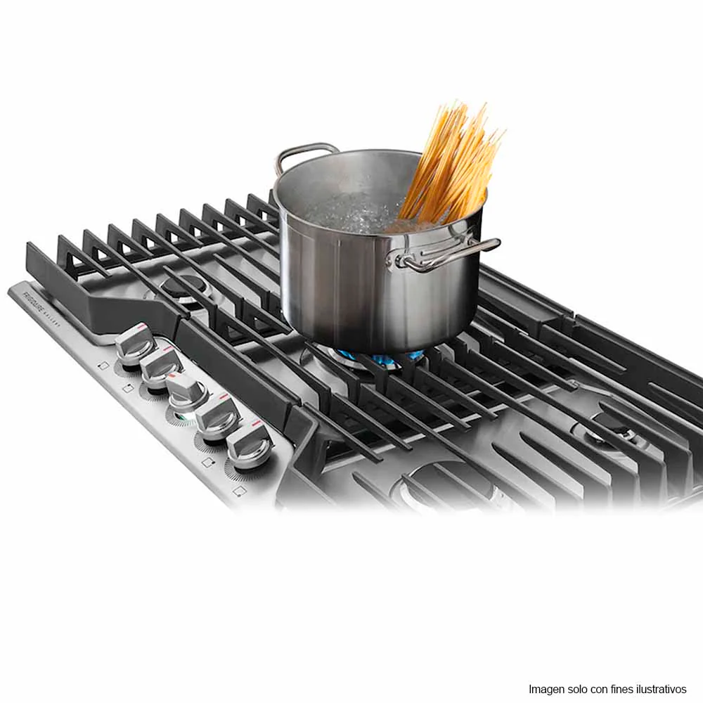 Estufa empotrable a gas de 36" GCCG3648AS Frigidaire 5 quemadores, acero inoxidable - Image 6