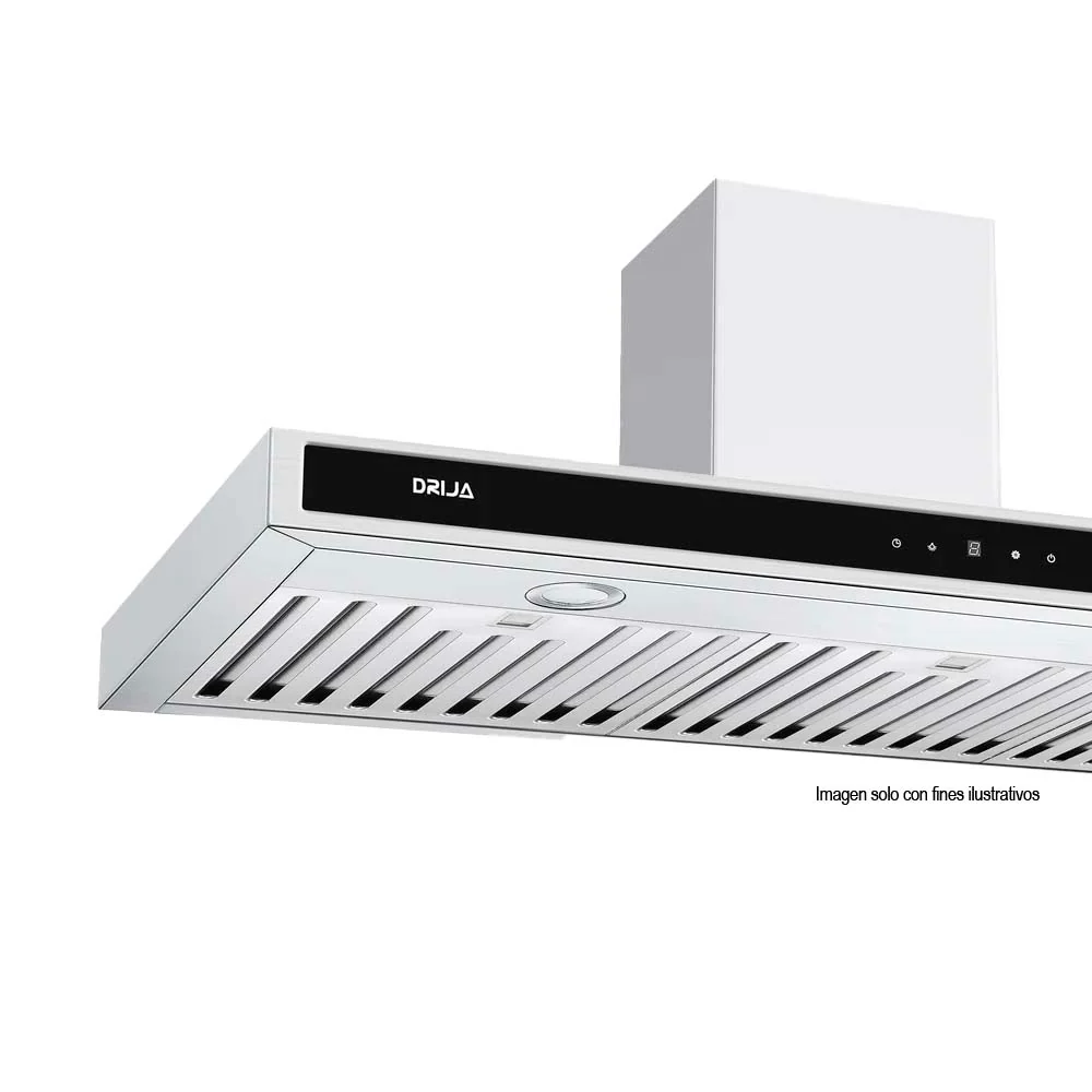 Extractor de grasa 90cm Quadrato 90 Acero inoxidable 2 chimeneas panel touch temporizador - Image 3