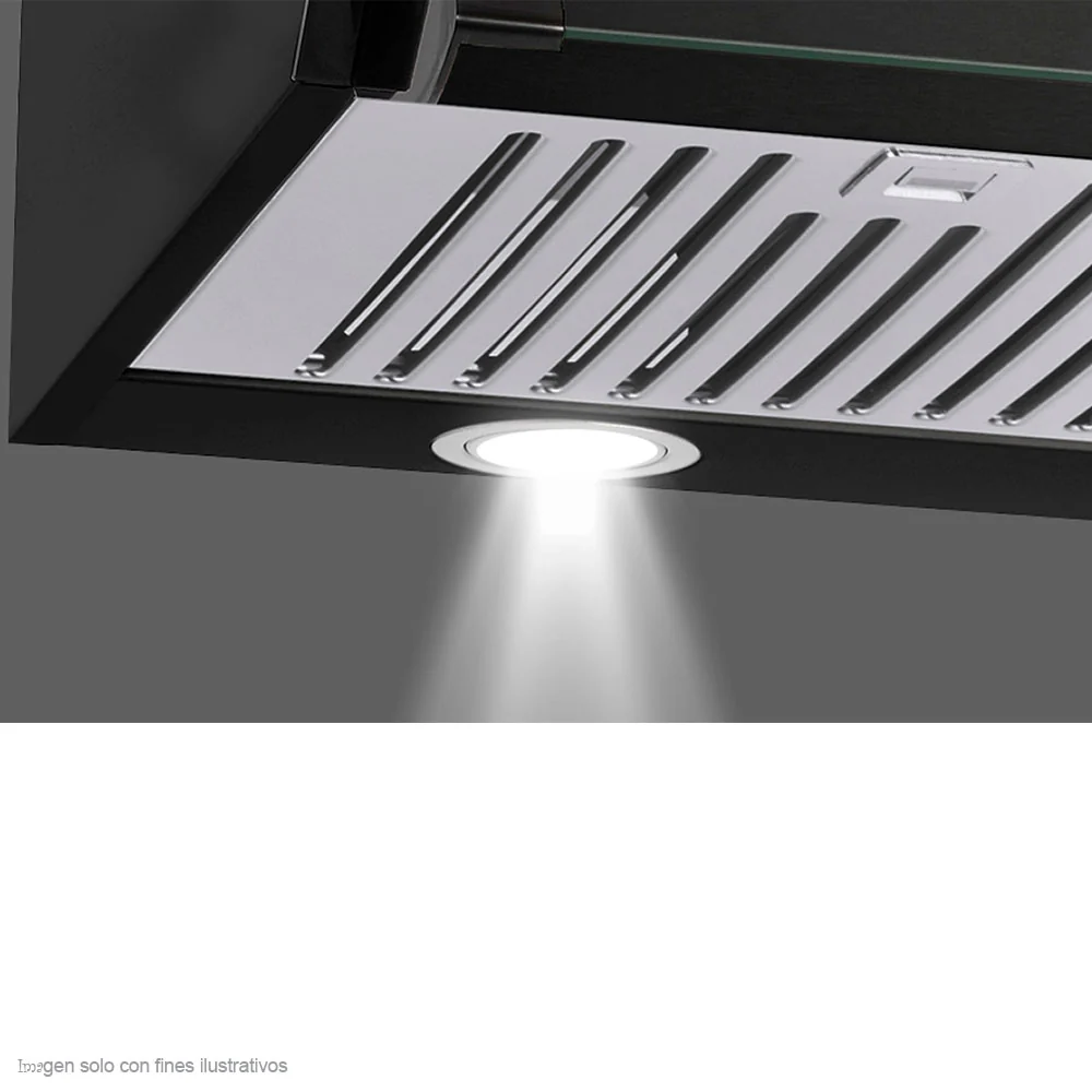 Extractor de grasa Slim Touch 60 color negro, 3 velocidades iluminación LED - Image 3
