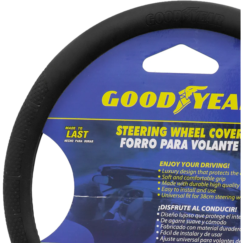 Forro de volante 38cm, color negro con detalles texturizado, 991-2302422. - Image 2