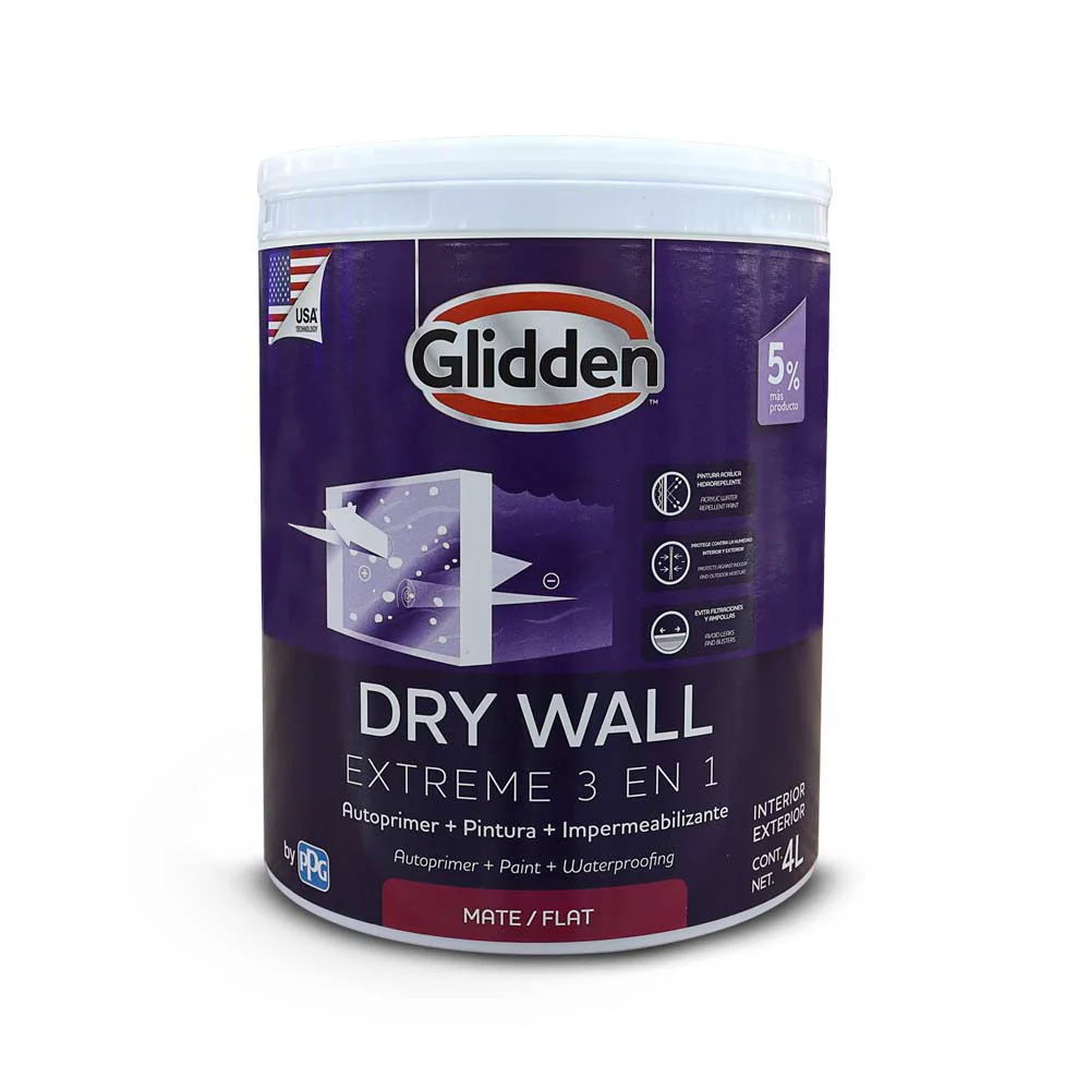 Galón Dry Wall Extreme 3 en 1 UAC mate 19A0476720 Glidden