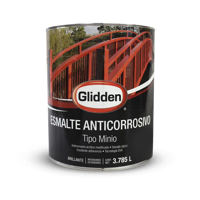 GLIDDEN PINTURA ANTICORROSIVA ESMALTE MINIO NEGRO GALON