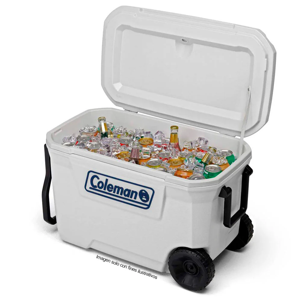 Hielera Coleman 62 Qts, Serie 316, con ruedas color blanco - Image 4