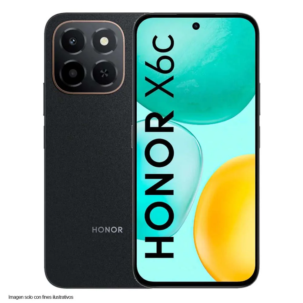 Celular Honor X6C pantalla 6.61" color Midnight black Dual card - Image 3