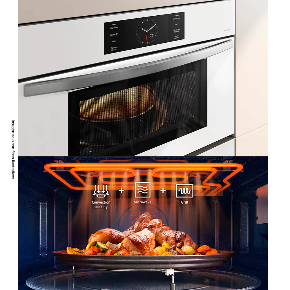 Horno empotrable eléctrico 30" NQ70CB700D12AA MICROONDAS 7.0 pc, sistema Flex Duo+ convección Dual Samsung. - Image 7