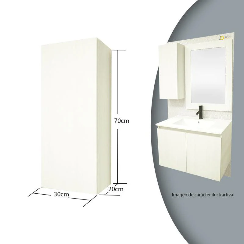 JOIWOOD MUEBLE DE BAÑO AEREO MILAN VIR 1 PTA COLOR ROBLE VIRGINIA - Image 2
