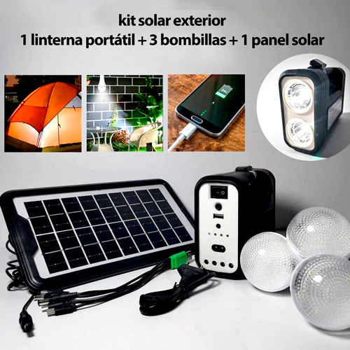 Kit solar panel + batería con bombillos incluidos DSY 3507 - Image 2