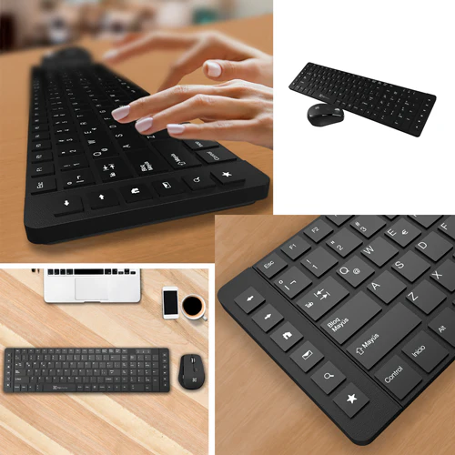 Dúo inalámbrico de teclado y mouse KCK-270S Klip - Image 3