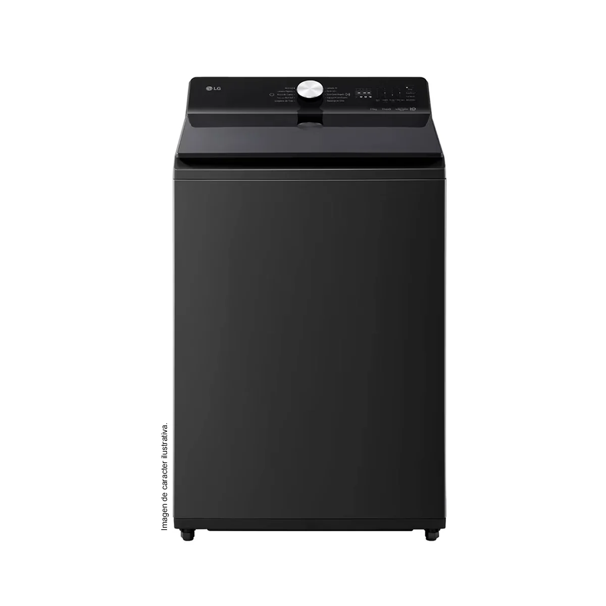 Lavadora 15kg, WT15OBTX6 de LG, carga superior, color negro acero inoxidable