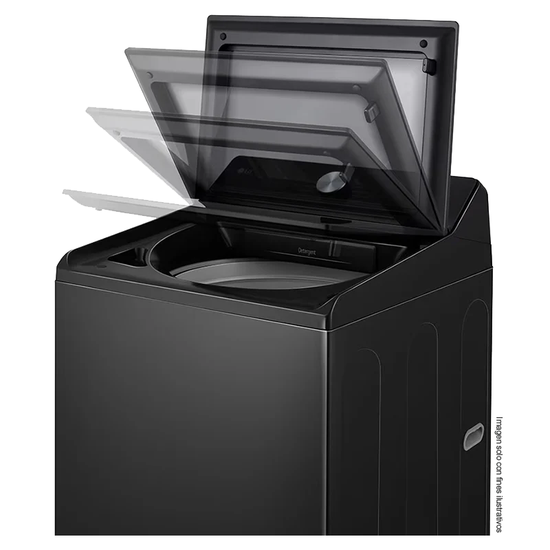 Lavadora 22kg carga superior | WT220BTX6 LG | sistema TurboWash | panel LED táctil | color negro | motor inverter con 10 años de garantía. - Image 4