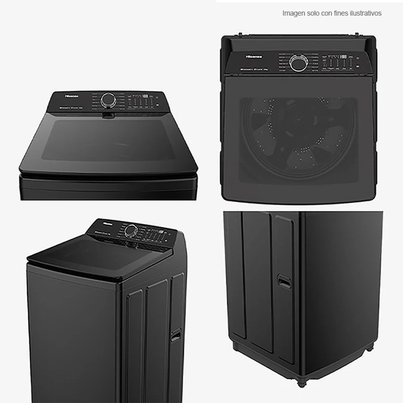 Lavadora 23kg, WT5I2323UBA Hisense, carga superior con agitador - Image 3
