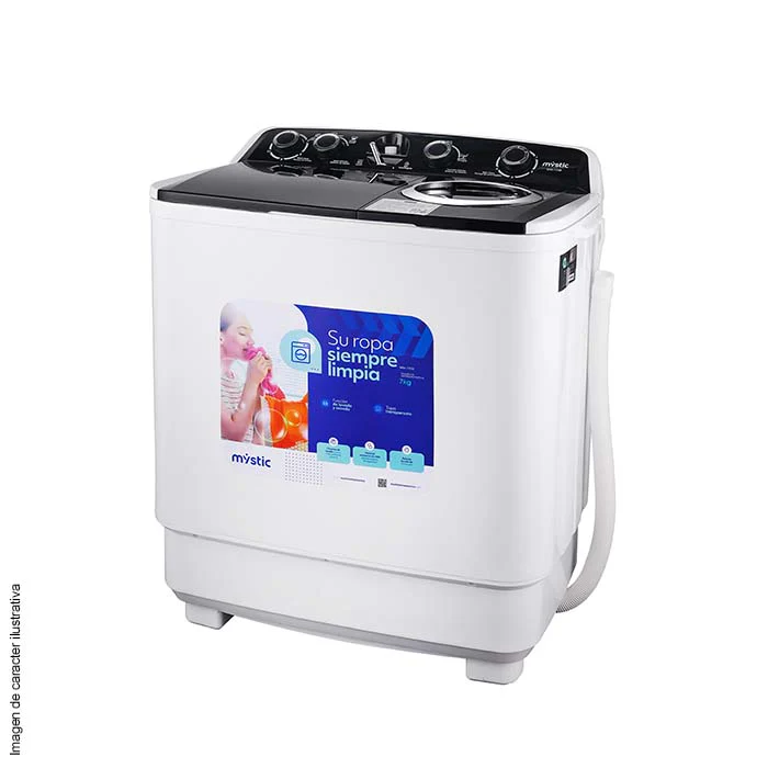 Lavadora semiautomática 7kg WM-7708 Mystic Turbo Dry, Tapa de plástico, resistencia ABS