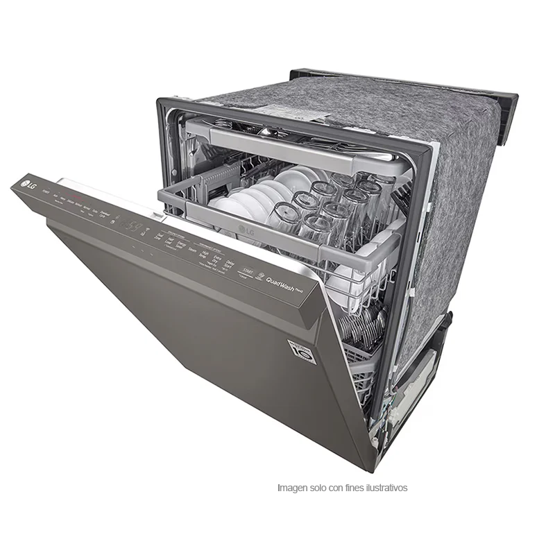 Lavaplatos empotrable de 24” Smart Direct Drive LDP6810BD LG, sistemas QuadWash y TrueSteam - Image 3