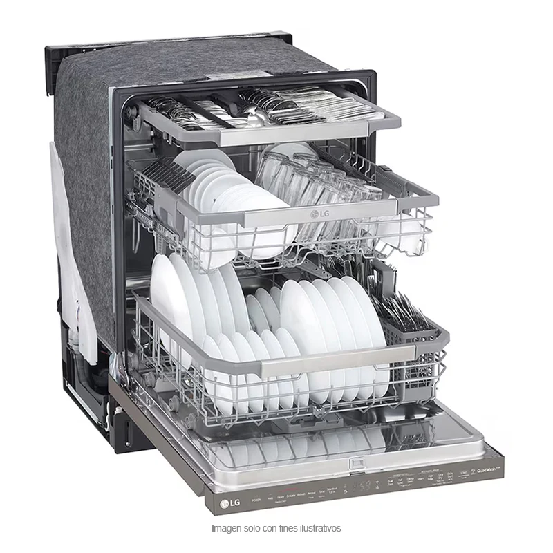 Lavaplatos empotrable de 24” Smart Direct Drive LDP6810BD LG, sistemas QuadWash y TrueSteam - Image 5