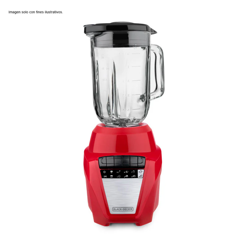 Licuadora BL0876-1RDLA Black & Decker roja jarra de vidrio 8 velocidad. - Image 2